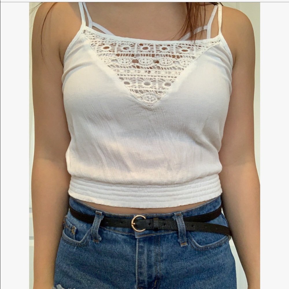 White crop top